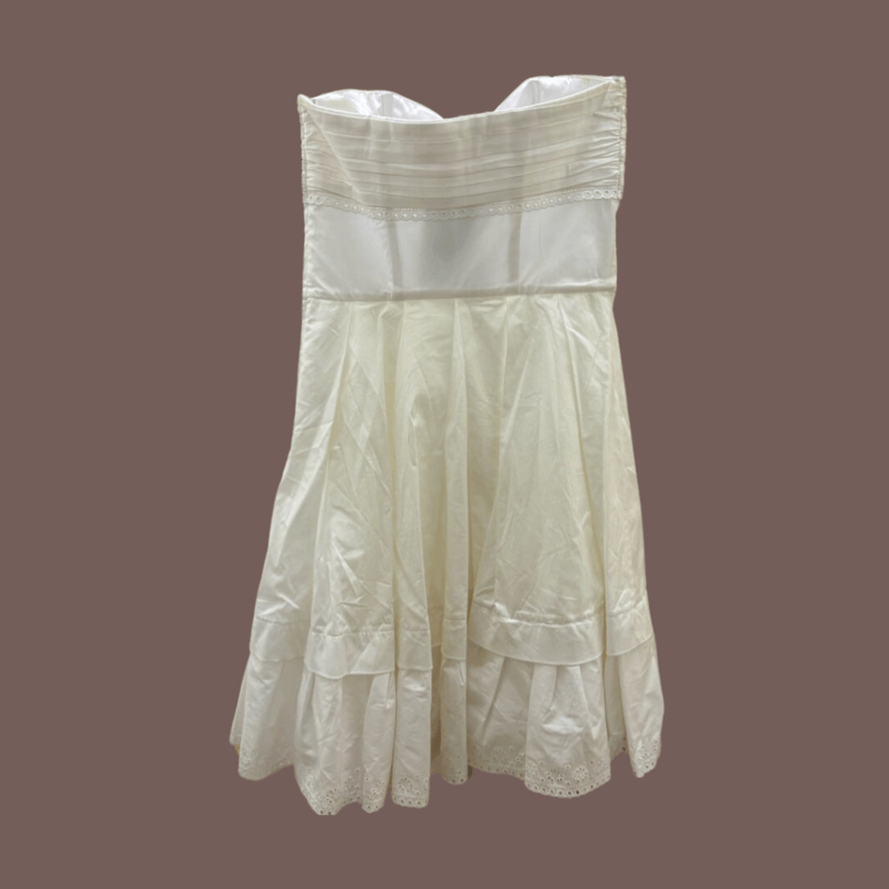 Betsey Johnson Eyelet Dress | White Bustier | Size 0 | Vintage - Picture 2 of 7
